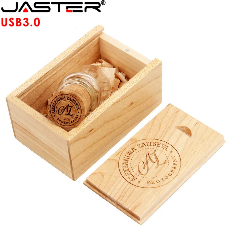JASTER USB 3 0 стеклянная бутылка для дрифта с пробкой флеш-накопитель флешка 4 ГБ 8 16 32 64