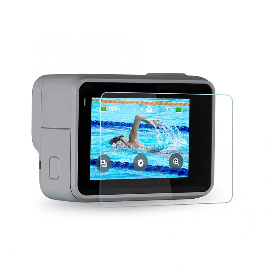 Shoot для GoPro Hero7 Серебристая/белая закаленная стеклянная пленка против царапин