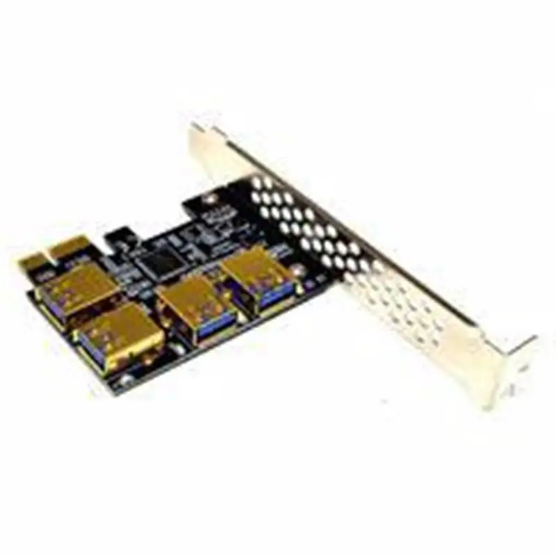 

10 Pcs PCI-E to USB Adapter 4-port PCI-E X1 to USB 3.0 Riser Card Extender Board Mining Accessory