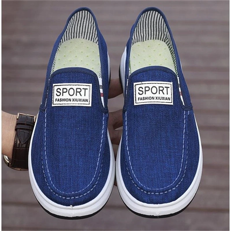 

Marlisasa Men Fashion Grey Plus Size Spring Slip on Anti Skid Shoes Male Fashion Blue Comfort Rubber Shoes Mannen Schoenen F5717