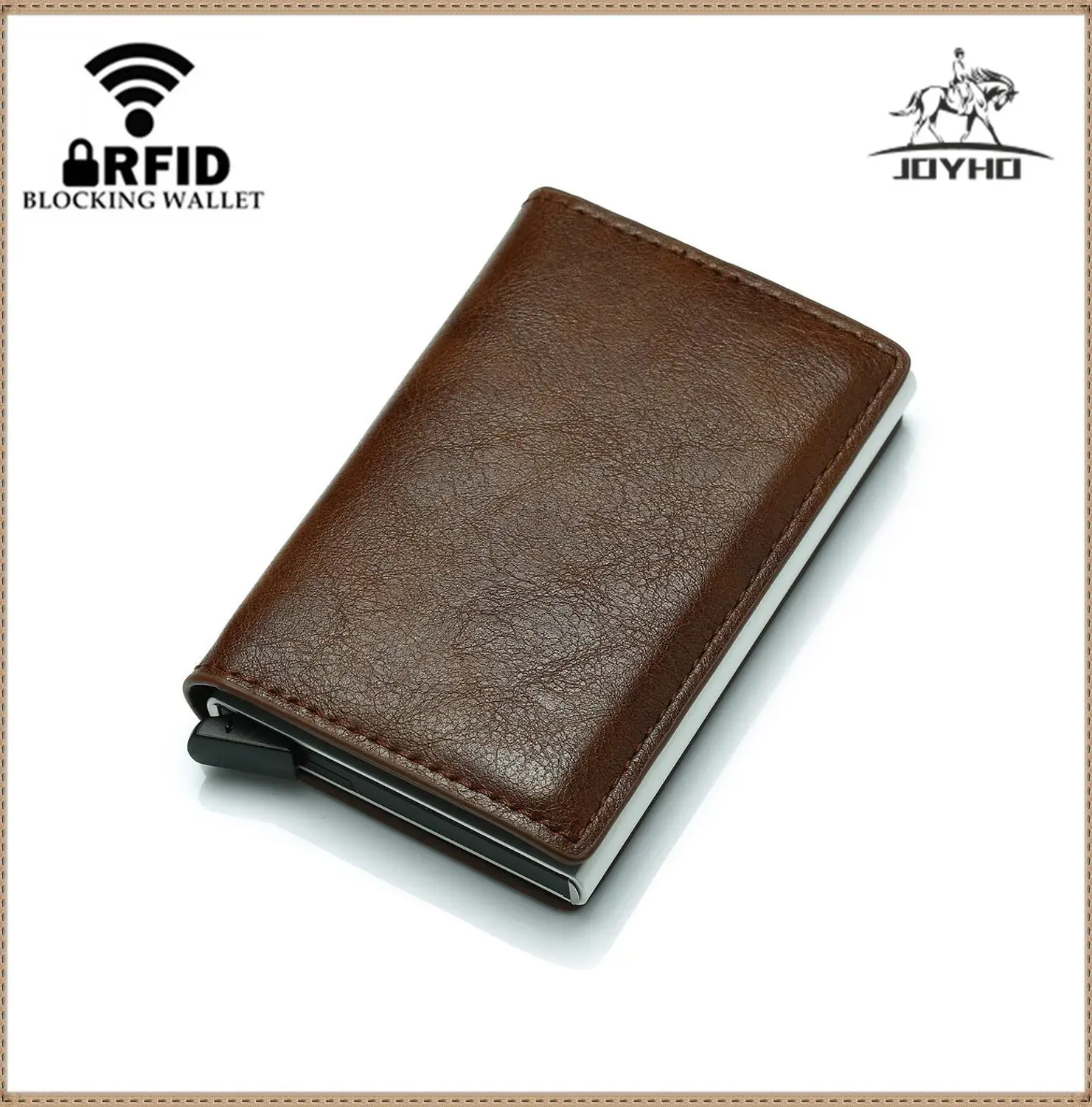 Алюминиевый кошелек с технологией Rfid держатель для карт монет мужской тонкий