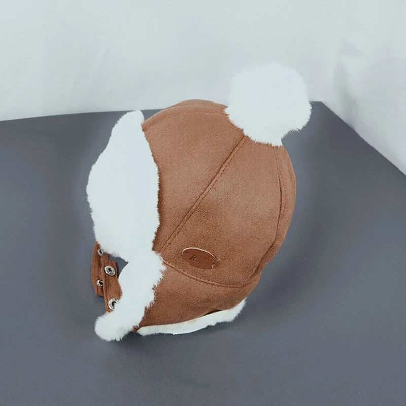 

Baby Boys Girls Hat Kids Children Ear Flap Muff Winter Warm Lei Feng Plush Cap
