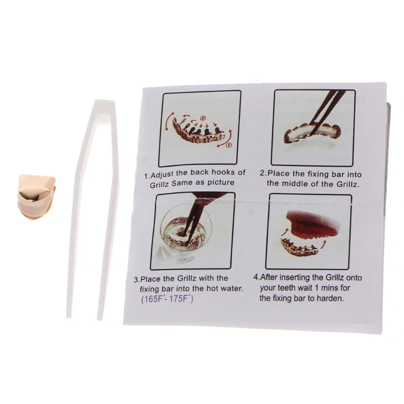 Удобный пользовательский золотой серебряный маленький однозубчатый колпачок