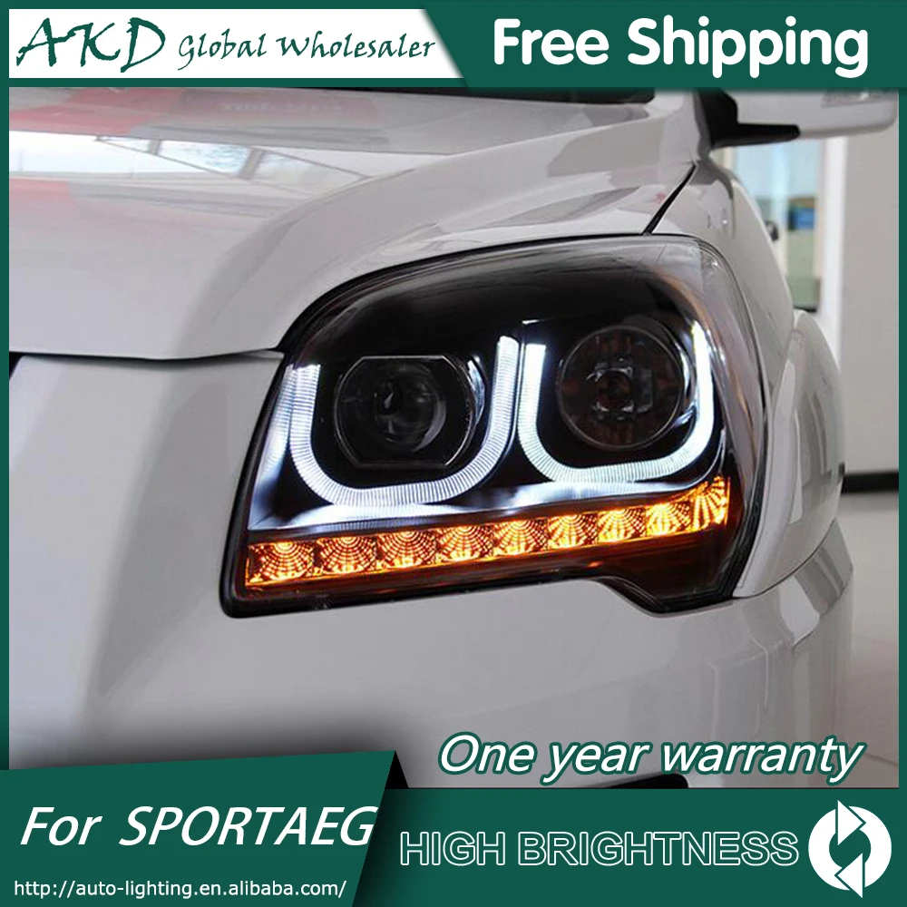 Фары для KIA Sportage 2007-2013 DRL дневные ходовые огни головная лампа светодиодный Биксеноновая лампа Противотуманные фары тюнинг автомобильные аксессуары