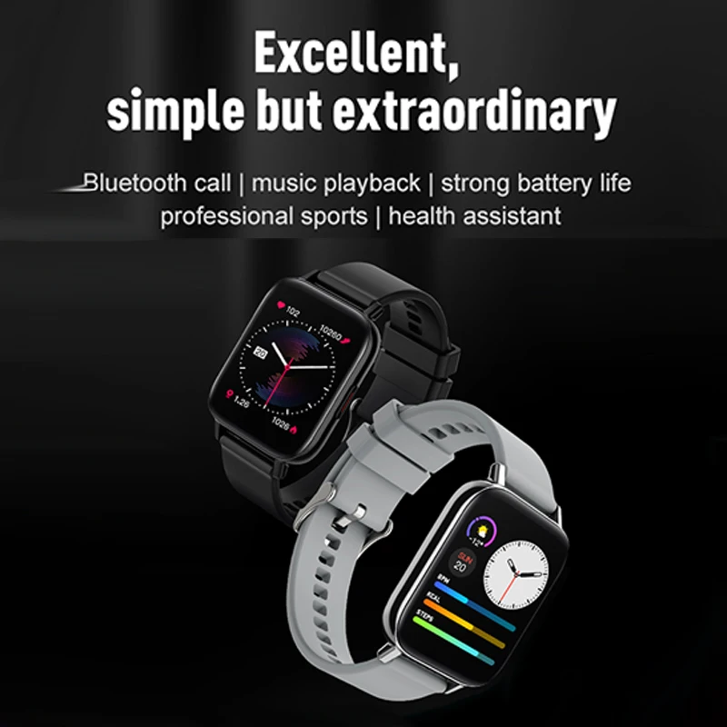COBRAFLY I22 Smart Watch 1.69 inch Square Screen BT Call Heart Rate Pressure Monitor Fitness Tracker IP67 Waterproof | Электроника