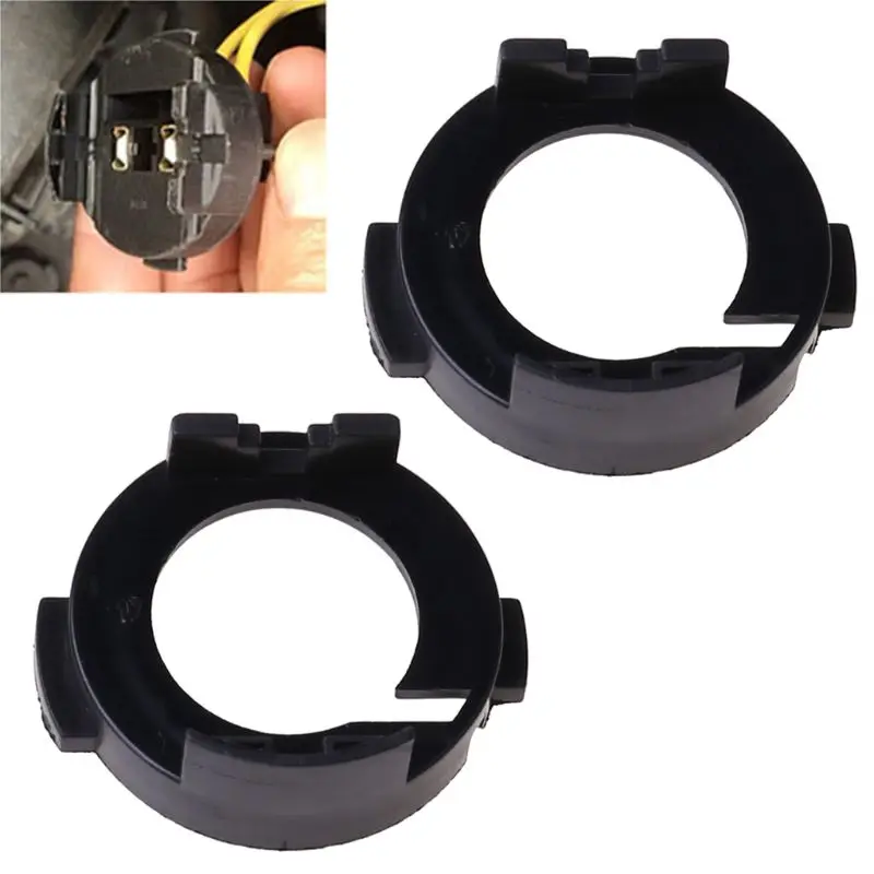 

28GC 2x H7 LED Headlight Adapter Holder Retainer Socket LED Bulb Base For Kia Forte Koup 2014-2016 Rio 2012-2017