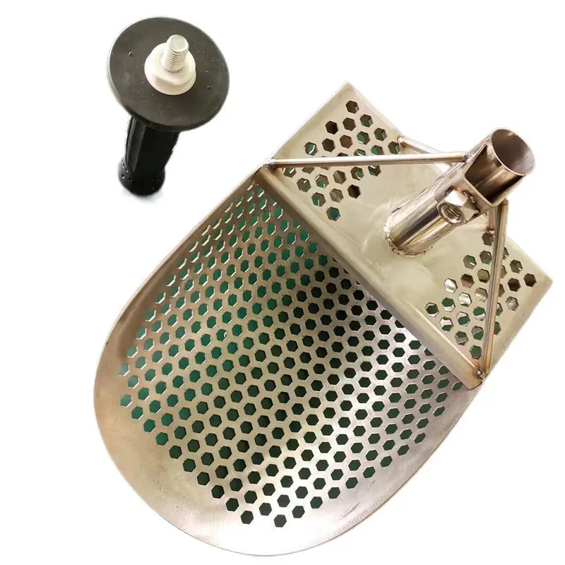 Песочный ковш для металлоискателя гексадрон из нержавеющей стали с отверстиями 7