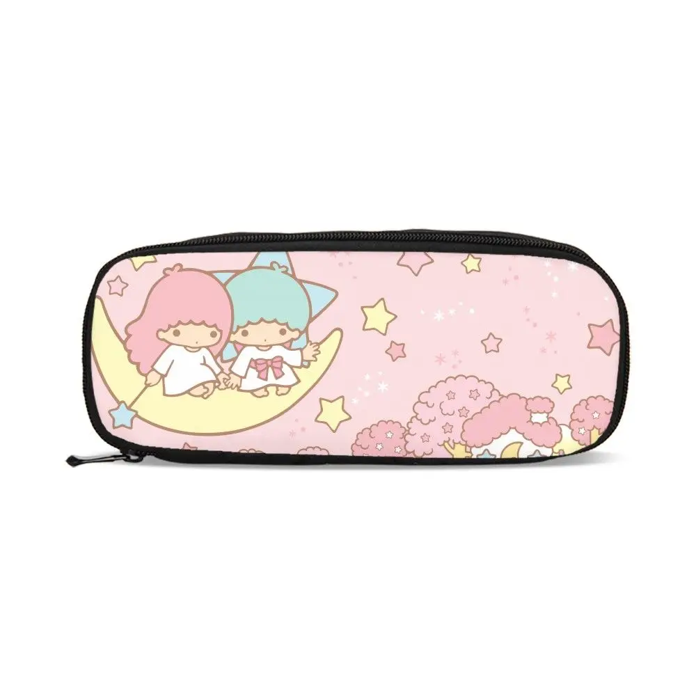 

New Cute Little Twin Stars School Pencil Case Girls Organizer Wallets Supplies Student Canvas Pen Purse Storage Pouch Pencilcase