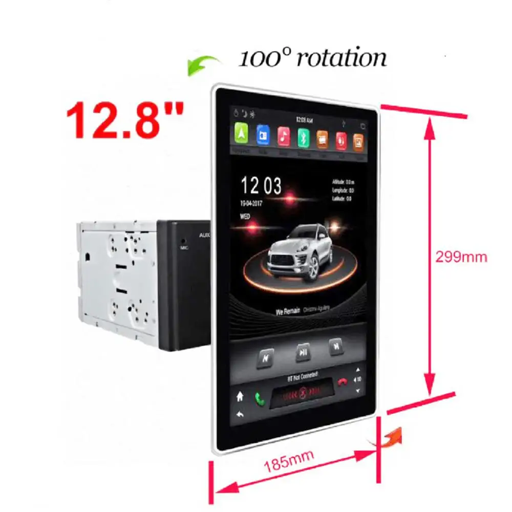 DSP IPS 12 8 &quotAndroid 0 4 Гб + 64 ГБ ядер автомобильный DVD мультимедийный плеер GPS карта RDS