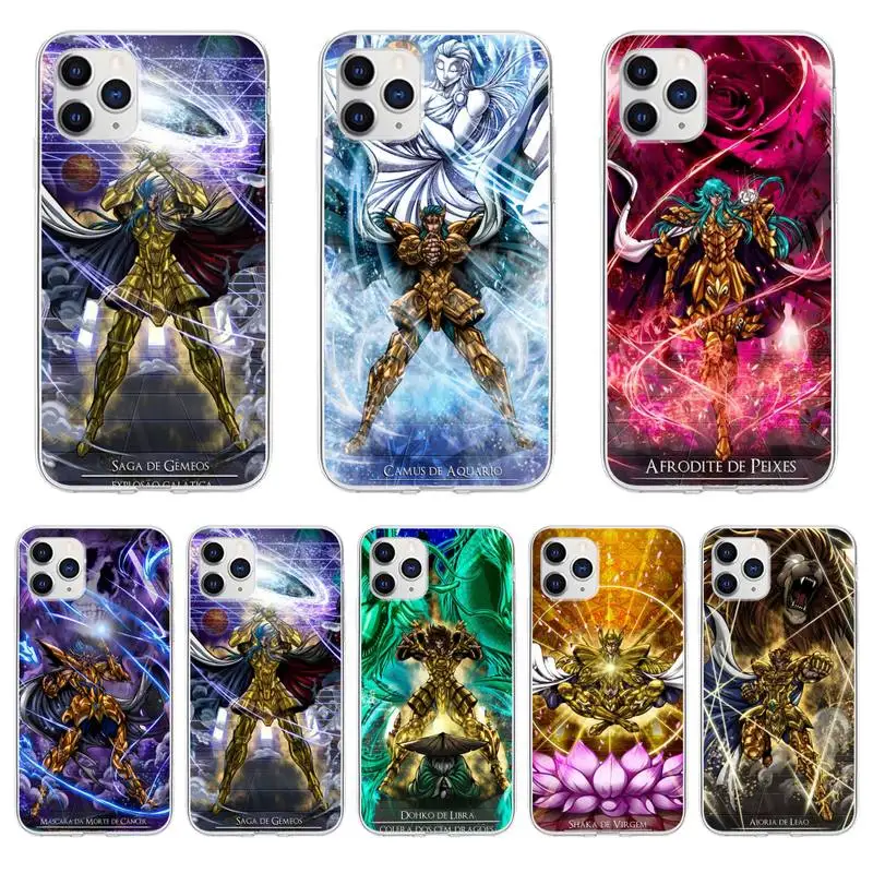 

Saint Seiya Anime Shell Phone Case Phone Case For iPhone 6 7 8 Plus 11 12 ProMax X XR XS Max SE Soft cover
