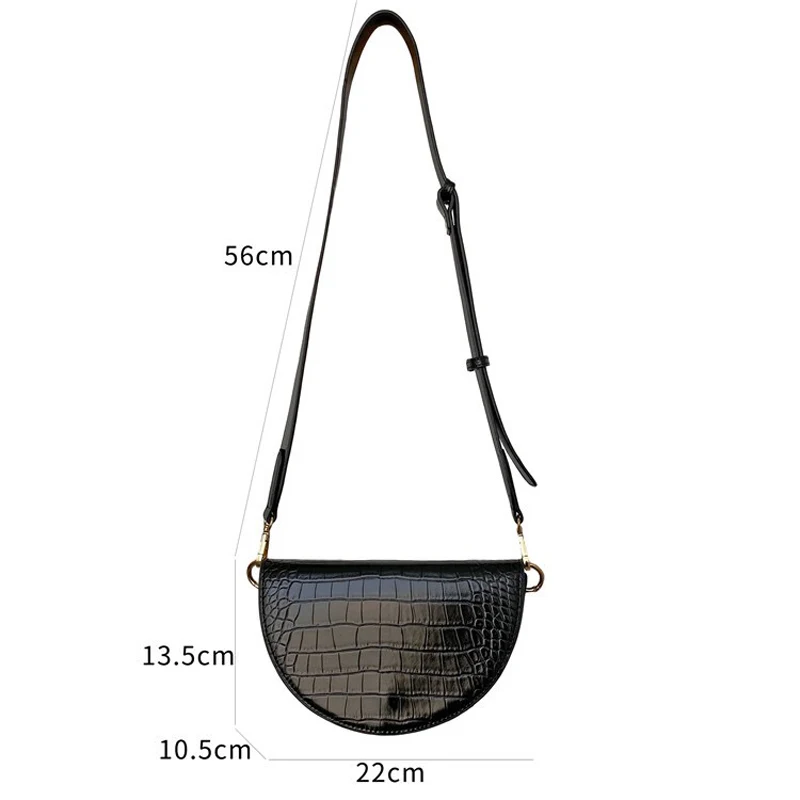 Маленькая однотонная сумка из искусственной кожи аллигатора через плечо для