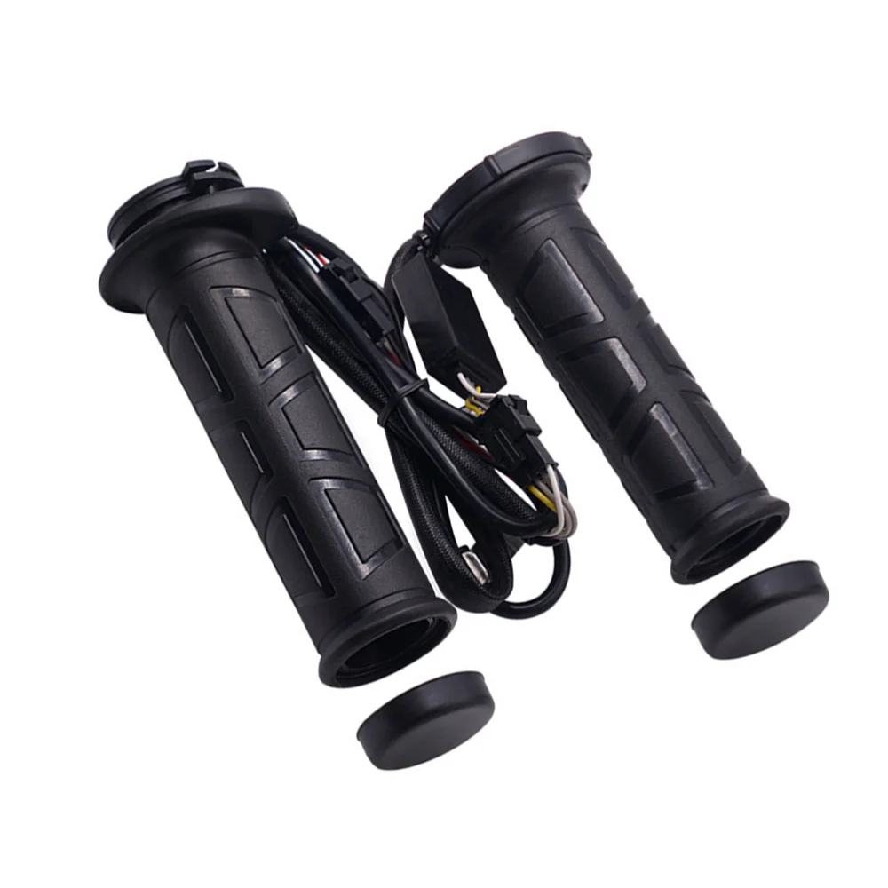 

1 Pair Motocross Hot Handlebar Motorcycle Electric Heat Grips Winter Warmer Handle Adjustable Temperature Black