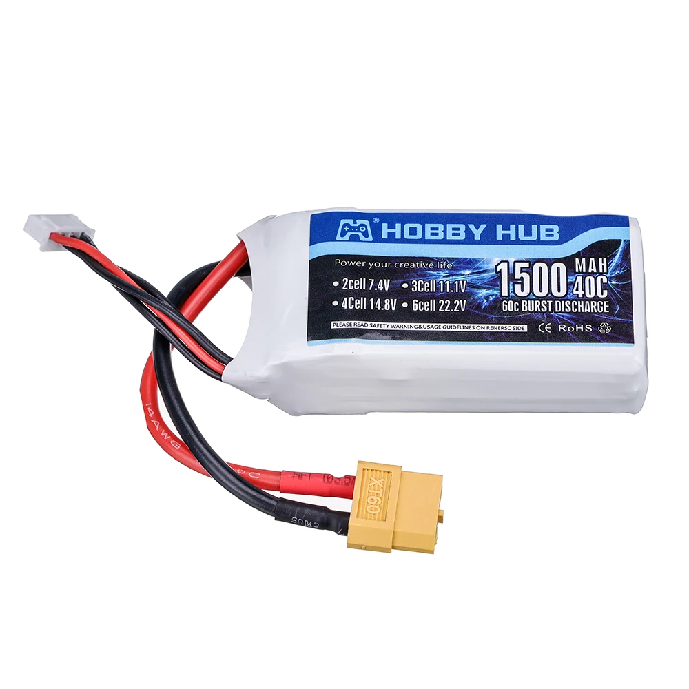 Аккумулятор Lipo 3S 11 1 В 1500 мАч 40c для радиоуправляемой машинки лодки дрона запасные