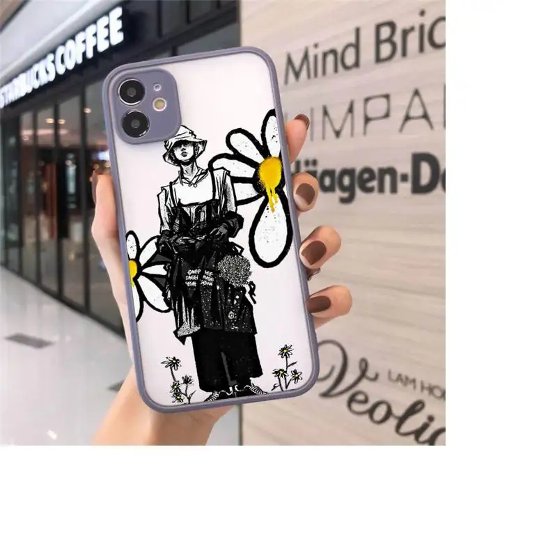 

G dragon peaceminusone Phone Cases Matte transparent For Gray iPhone 12 Mini 11 Pro XR XS Max 7 8 Plus X Back Cover