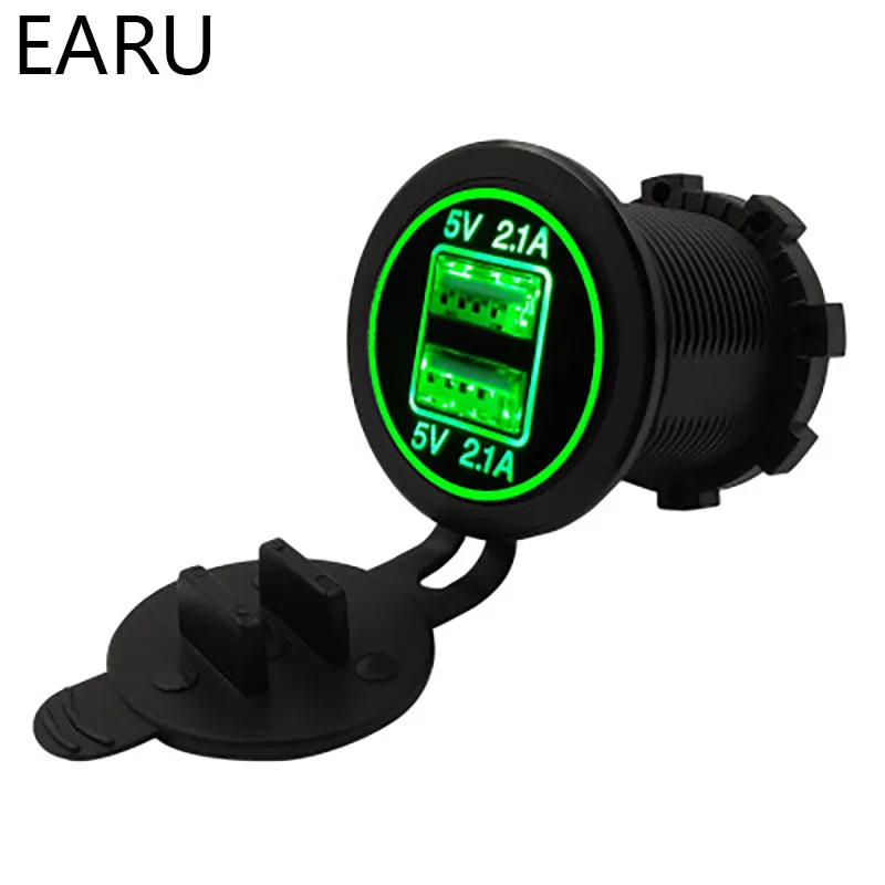 5 в 4.2A автомобильное USB зарядное устройство двойной usb зарядный порт измеритель