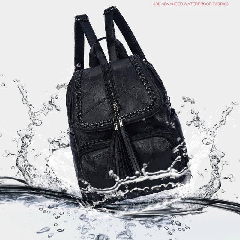 

2020 Women Backpack High Quality Soft Leather Female Ladies Shoulder School Travel Bags Mochila Back Pack