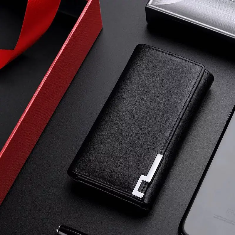 Men Keychain Wallet Small Car Key Organizer Genuine Leather Keychain Bag Cover With Zipper Coin Pocket Mini Handbag