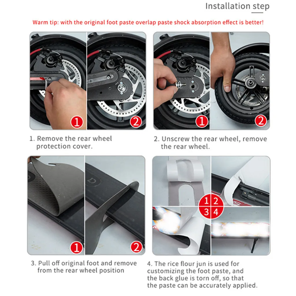 Electric Scooter Personality Pedal Pad Waterproof Wear-resistant For Xiaomi M365#4 | Спорт и развлечения