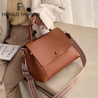 fashion simply pu leather handbag for women 2021 vintage black shoulder crossbody bag ladies chain travel large shopper bag