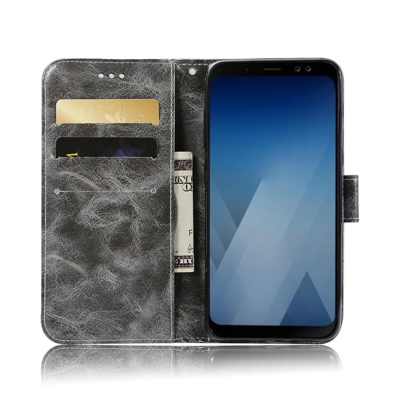 Чехол бумажник из искусственной кожи для Samsung Galaxy A8 2018 чехол телефона A 8 A530 A530F