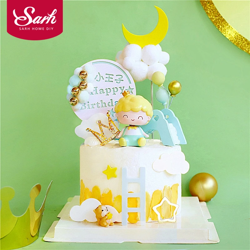 Корона принц белка торт Топпер для фотографий Декор лестница детский душ десерт