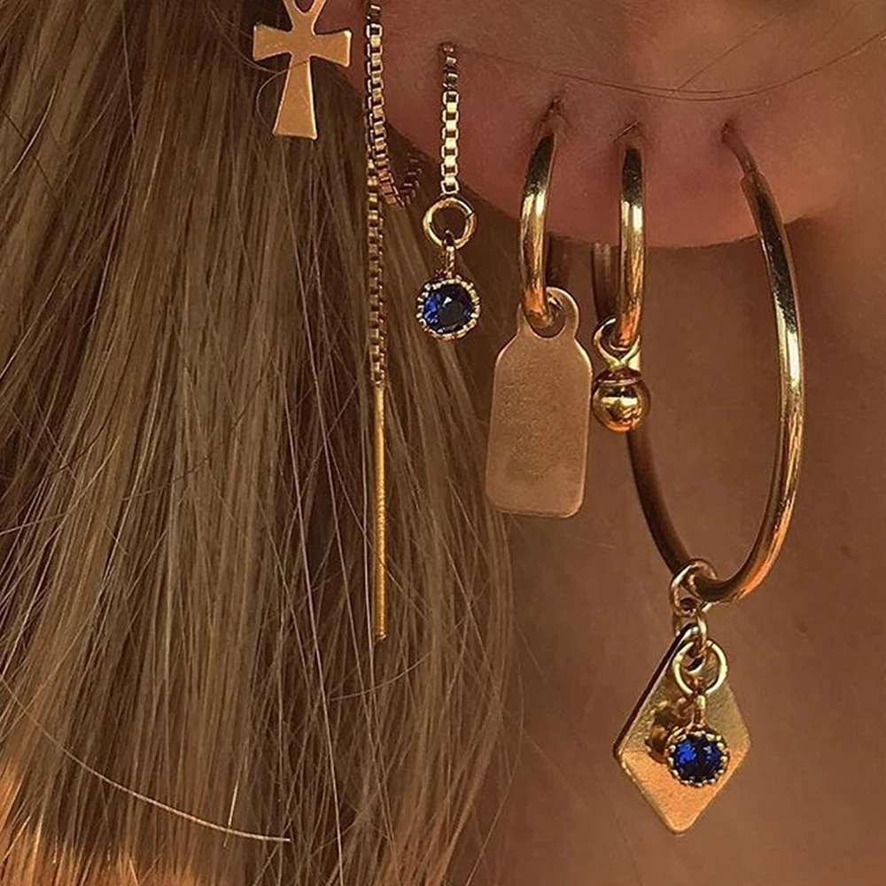 Набор женских серег-подвесок в стиле бохо Винтажные серьги-подвески с