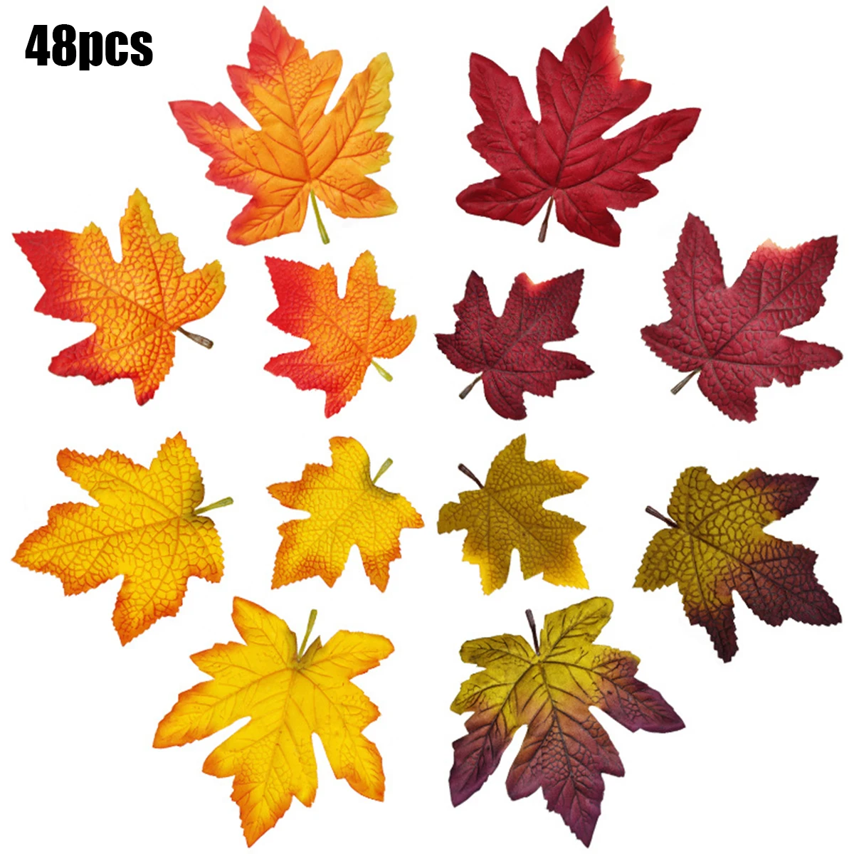 48 шт. комплект осенний кленовый лист осенние поддельные шелковые листья ремесло