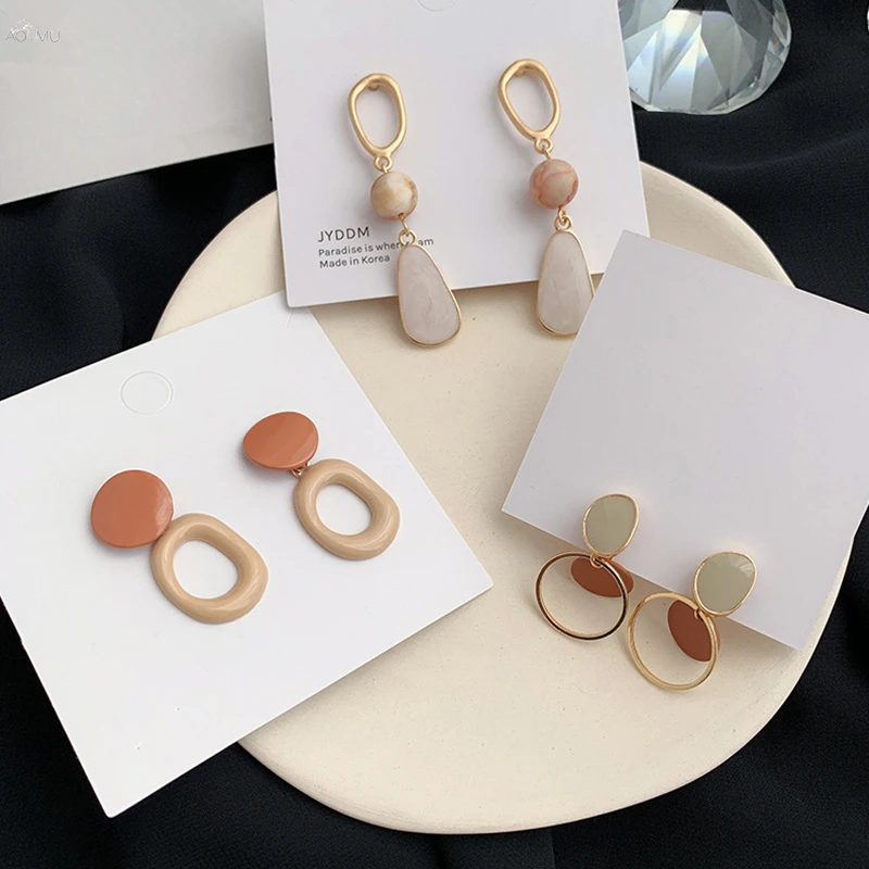 AOMU 1 пара 2020 корейский модный комплект для девочек с геометрическим принтом