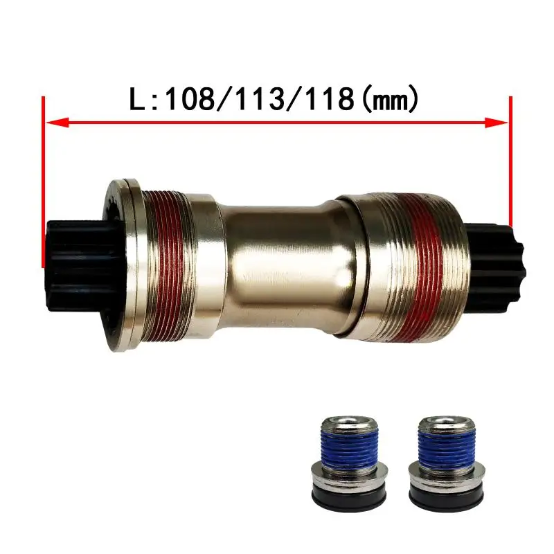113MM NECO B953 Bicycle Bearing Bottom Bracket / Road Bicycle Axle Axis / Mountain Bike Accessories Bicycle Parts - Цвет: 113MM