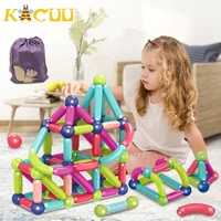 kids magnetic constructor block designer set magnet stick rod building blocks montessori educational toys for children boy girl