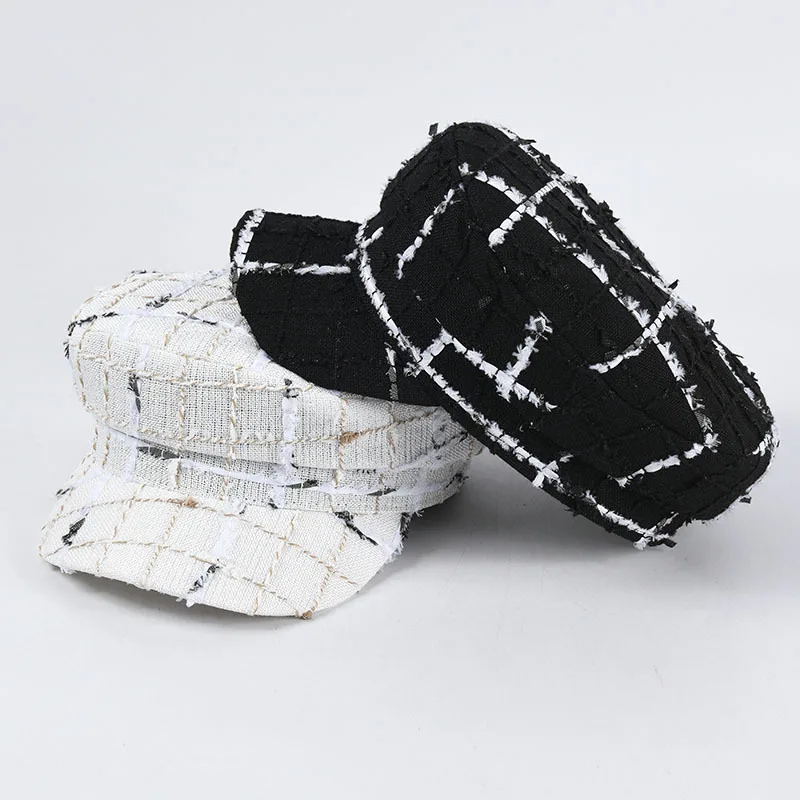 Новые женские кепки USPOP в клетку газетчика модные на плоской подошве винтажные