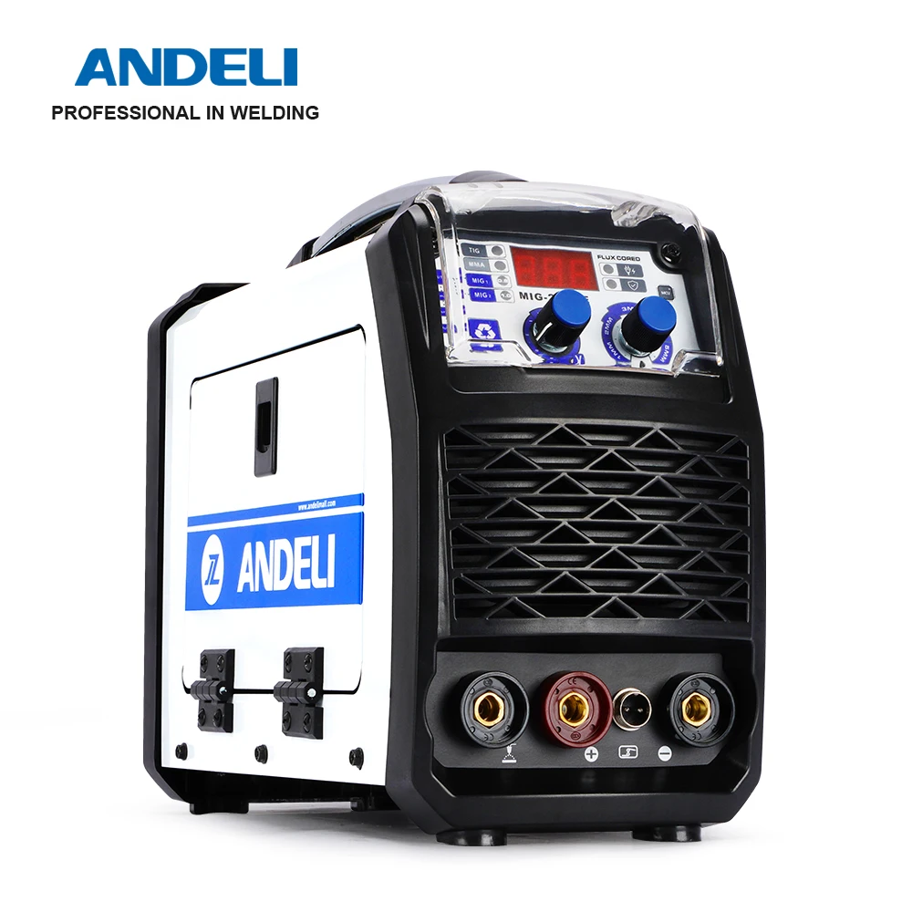 ANDELI 220V MIG-250ME Semi-automatic MIG Welding Machine Lift TIG MMA MIG 3 in 1 Welding without Gas Flux Core Wire MIG Welder