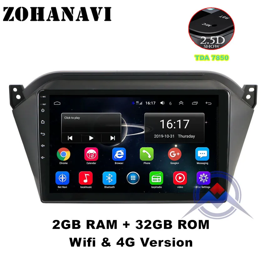 ZOHANAVI Android 9,0 2.5D автомобильное радио для JAC S5 автомобильный DVD gps для JAC S2 t40 gps-навигация, радио, стерео multimeida
