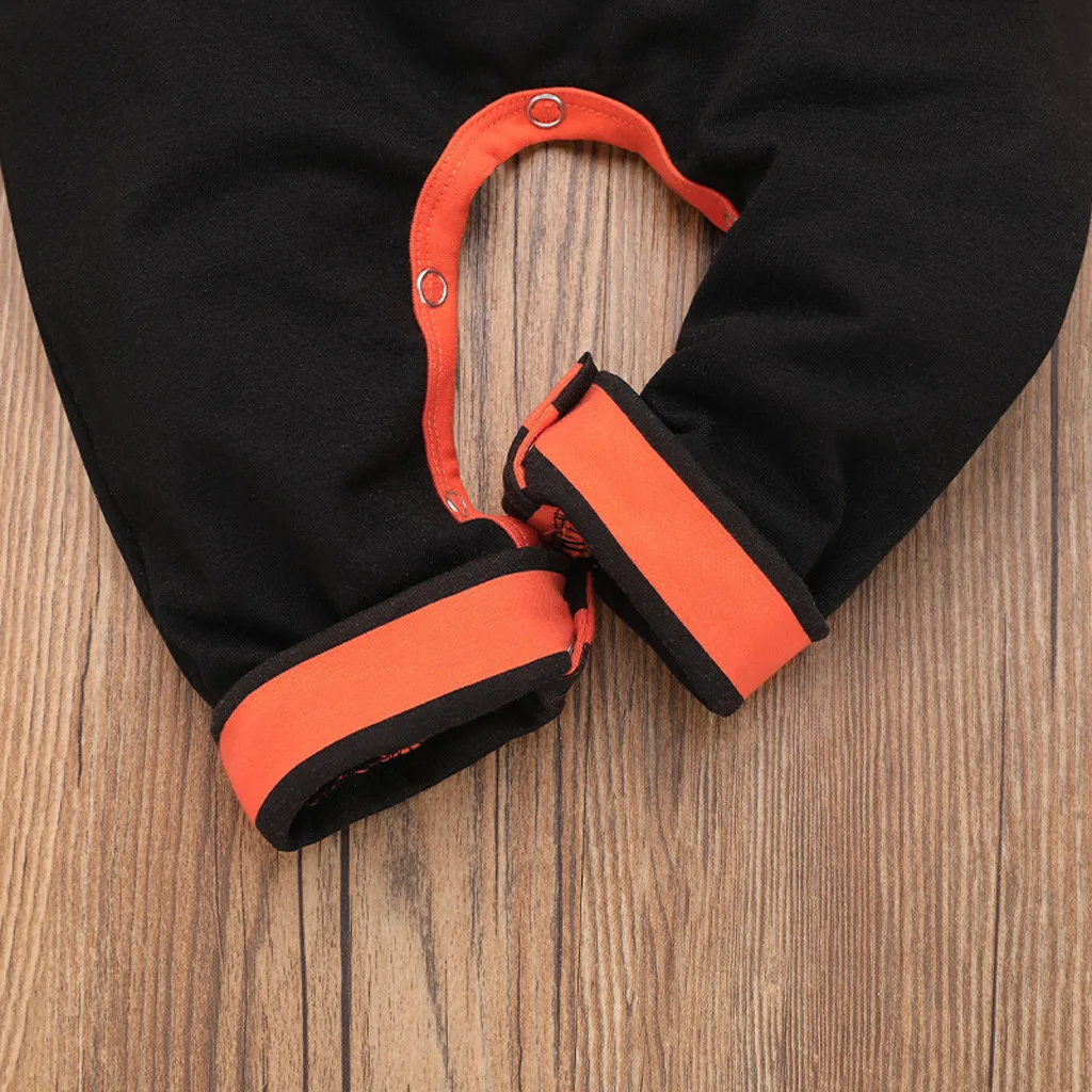 Arloneet младенческий ребенок девочка мальчик Хэллоуин с капюшоном ромперы тыквы