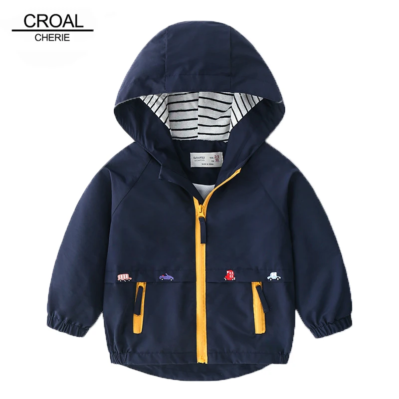 CROAL CHERIE/Одежда для мальчиков и девочек милое пальто с рисунком машины