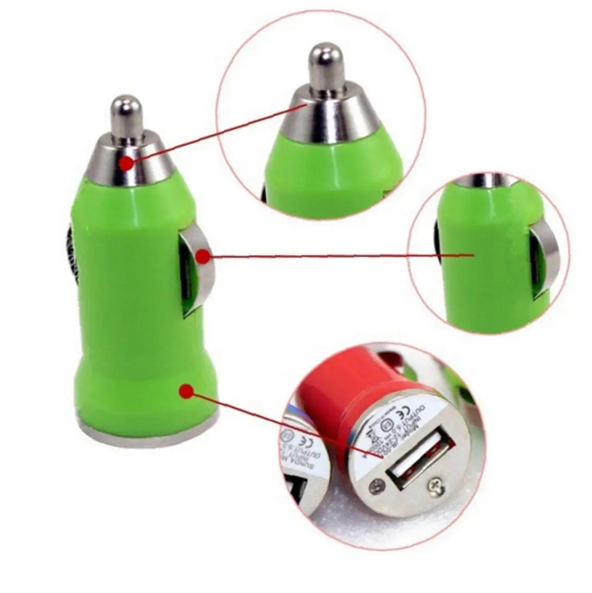 Мини USB Автомобильное зарядное устройство высокоскоростное автомобильное