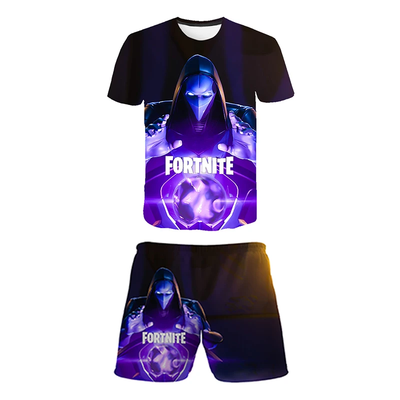

Children's Clothing Sets Fortnite 3D T Shirt + Shorts Pants Kids Boys Girls Tops Tees Game Anime Among Kid Baby Clothes Summer