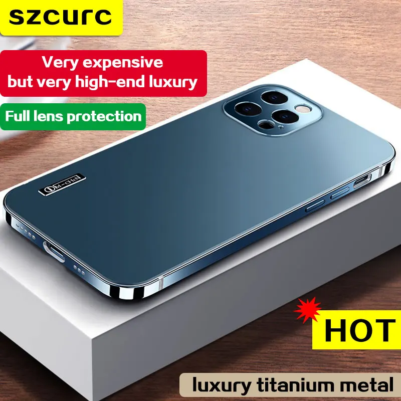 Cena Dla Iphone 14 Pro Max Case.iPhon 12 11 13.nowy Metalowy Mobilny All-inclusive Obiektyw Anti Fall Wysokiej Klasy Luksusowa Ochronna Obudowa Telefonu