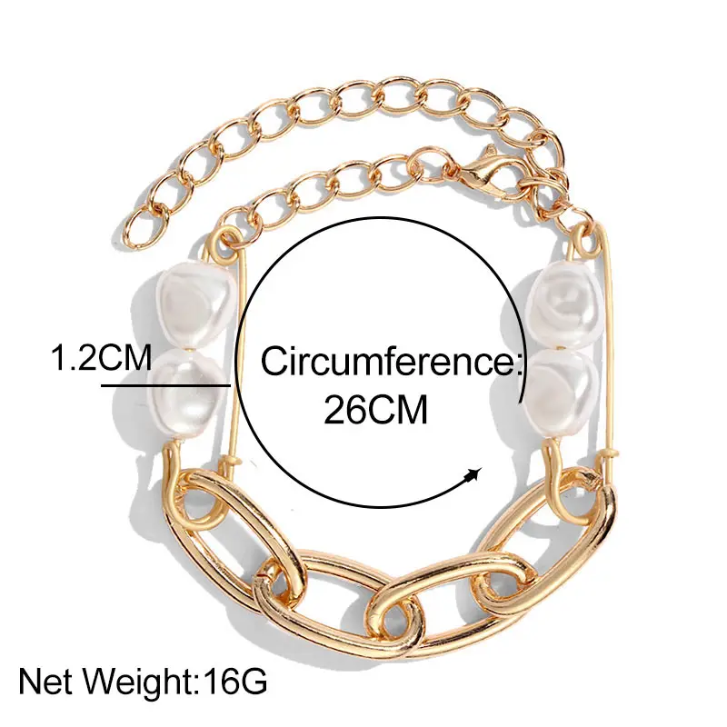 Flatfoosie Charms Multilayers Pearl Coin Chain Bracelet Bangles For Women Fashion Gold Color Portrait Bracelets Femme Jewelry