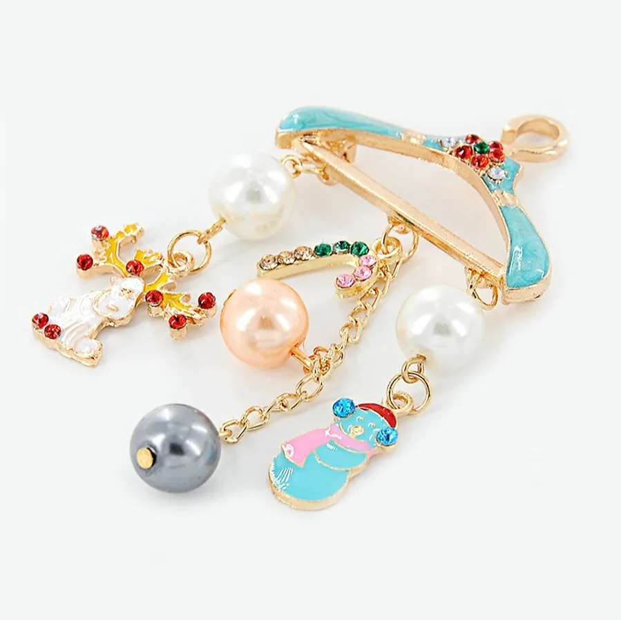 Рождественская булавка лося Брошь &quotСнеговик&quot Милый Рождественский Снеговик