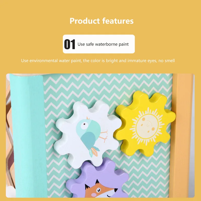 

Baby Wooden Toy Montessori Beaded Maze Shape Recognition Toy Cartoon Clock Learning Children Preschool Education Toy