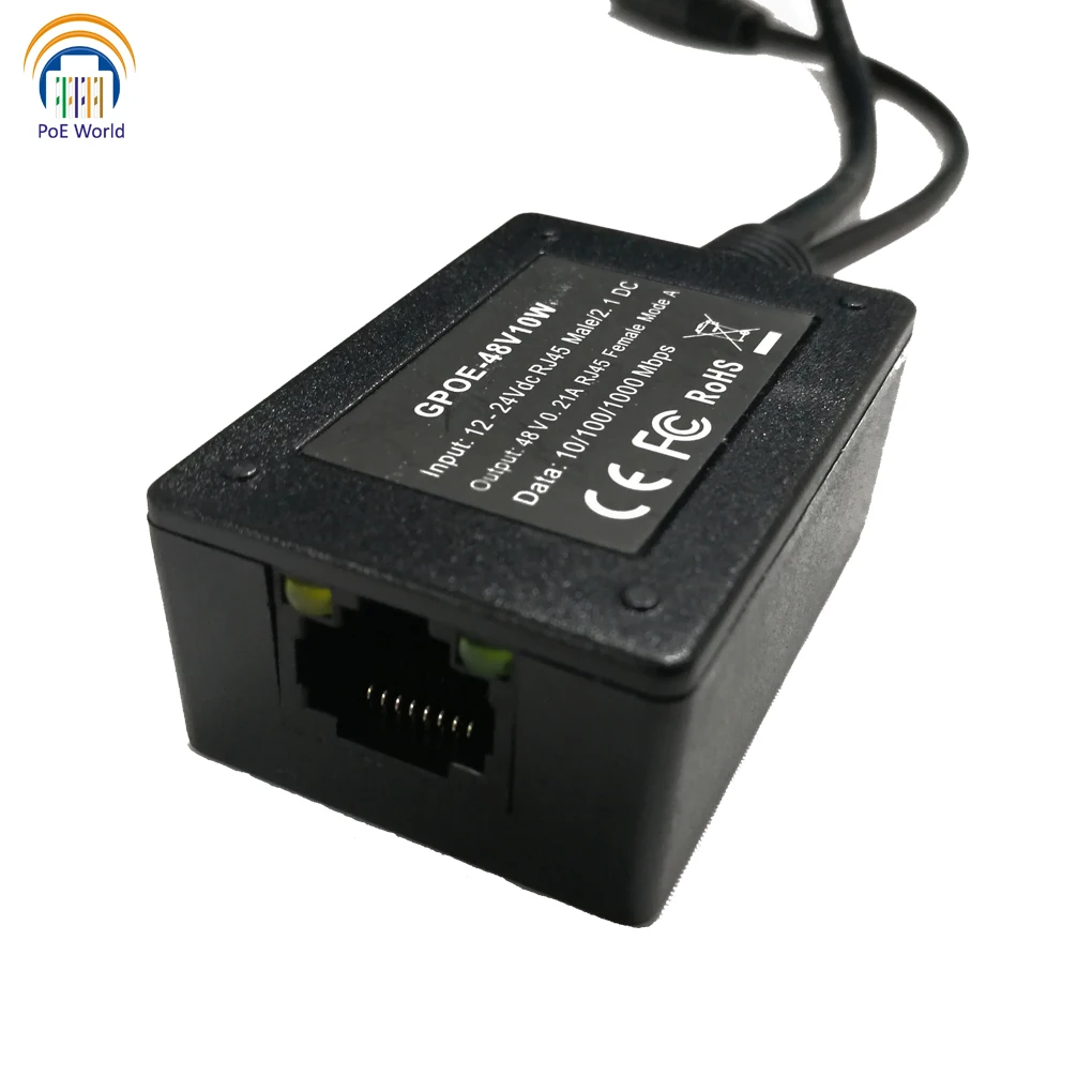 GAF48V10W Input 10-30V Gigabit Output 48Volts PoE Converter for any 802.3af or 48V devices and solar to Conversion | Безопасность и