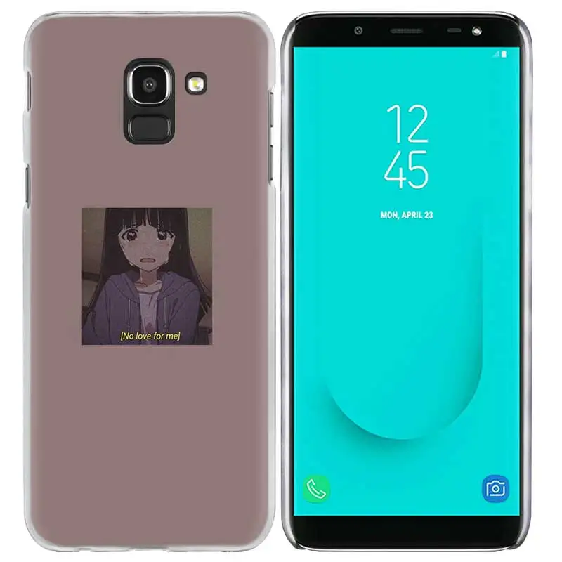05 Грустно аниме девочка заблокированном экране чехол для samsung Galaxy A50 A80 A70 A60 A40 A30 A20 A20e A10 A9 A7 A6 плюс Note 8 9 10 Pro - Цвет: 05