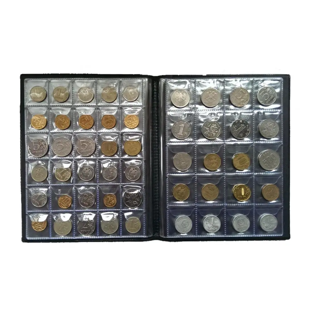 250 Карманный держатель альбома для монет портативная коллекция Мини Пенни