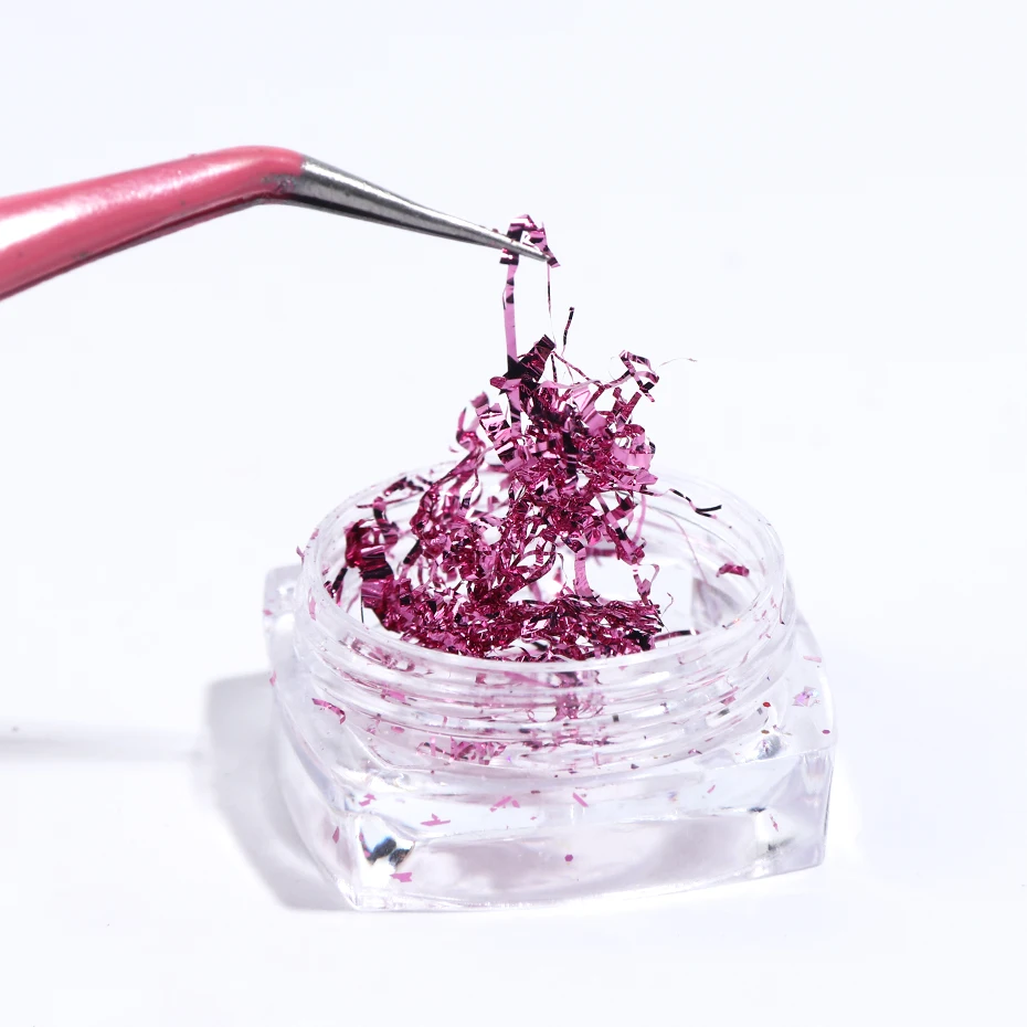 8 шт. розовое золото ногтей блеск хлопья полировка хром порошок пигмент с