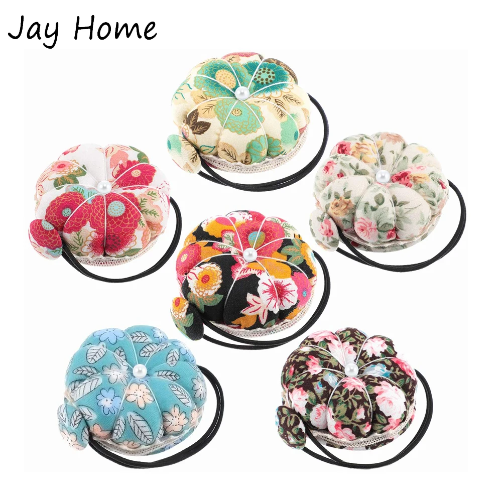

1PC Needle Pin Cushion Pumpkin Shape DIY Sewing Pincushion with Wrist Strap for DIY Craft Handmade Stitch Sewing Accessories