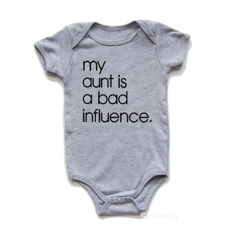 Комбинезон с надписью Моя тетя плохая для новорожденных младенцев мальчиков и