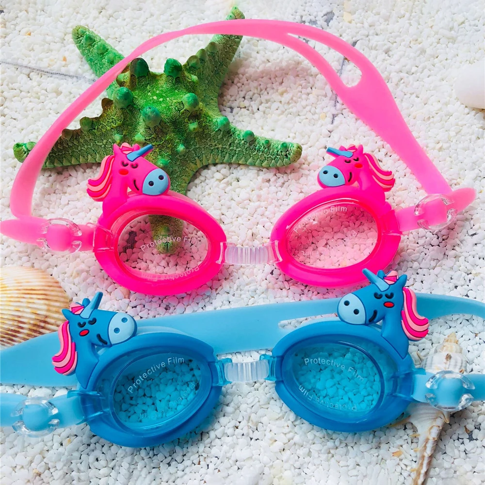 От 3 до 7 лет детские очки с мультяшными животными цветные водонепроницаемые анти