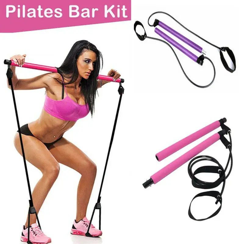

New Arrival Portable Pilates Sticks Fitness Exercise Sticks Yoga Fitness Yoga Rally Sticks With Resistance Bands