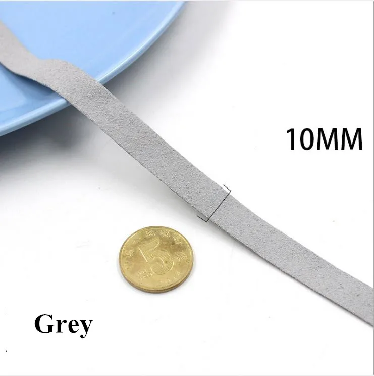 grey 20 м веревка из искусственной кожи 10 мм Тонкий замшевый шнур/кружево/лента DIY стринги ювелирные изделия ожерелье браслет толщина 0,7 мм - Цвет: grey